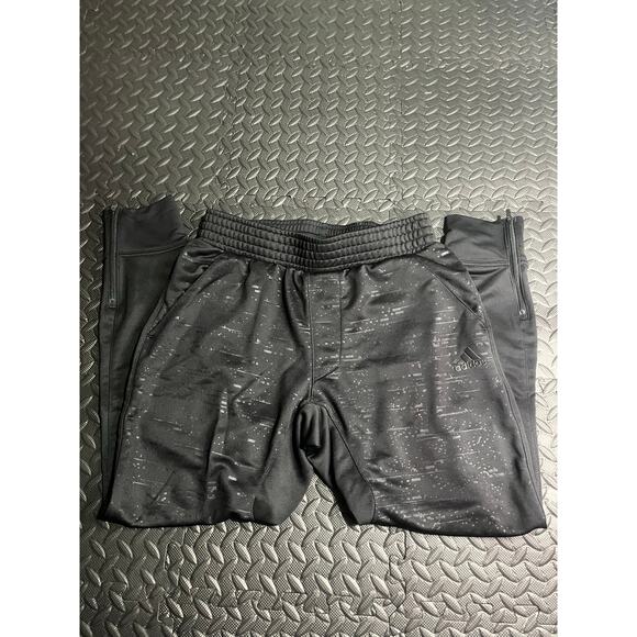 Adidas Men’s Medium Black Track Pants Joggers | Tapered Leg Zip - Picture 1 of 4